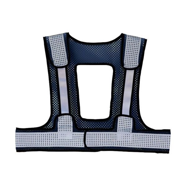 フルハーネス対応ベンチレーションメッシュベスト ネイビーXシルバー フリーサイズ AZ8717-008-F 1点