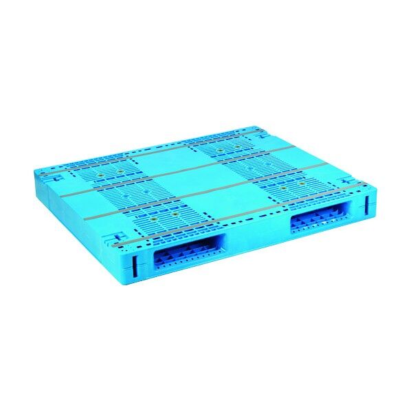 プラスチックパレットAZTR-1210-1FFWE 両面二方差シ ブル- AZTR-1210-1FFWE-BL 1枚