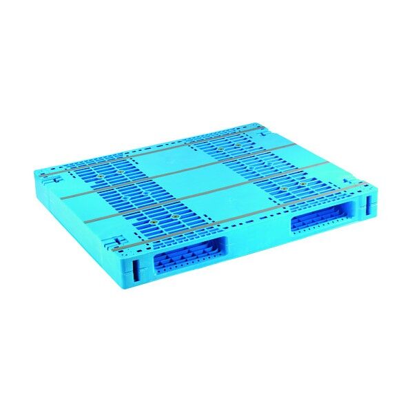 プラスチックパレットAZTR-1210-2FFWE 両面二方差シ ブル- AZTR-1210-2FFWE-BL 1枚
