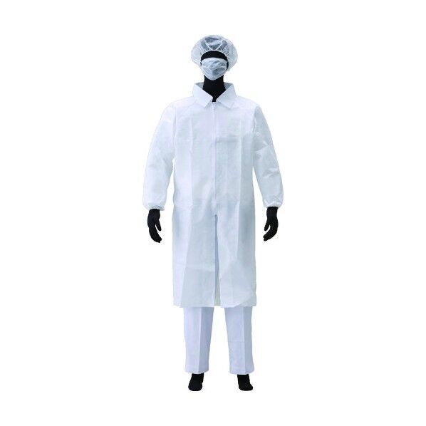白衣3点セット(前ファスナー)LLサイズ AZ CLEAN1301-LL 1