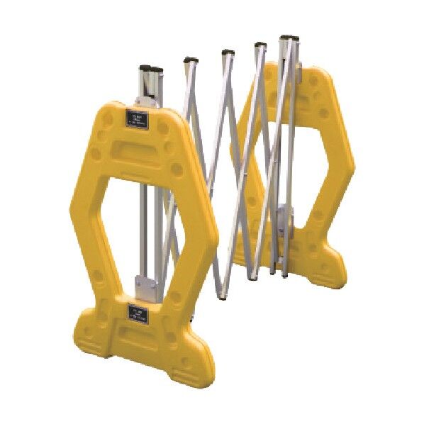 伸縮式AZゲート 黄 H835mm×W250mm~W2100mm AZ-112 1台