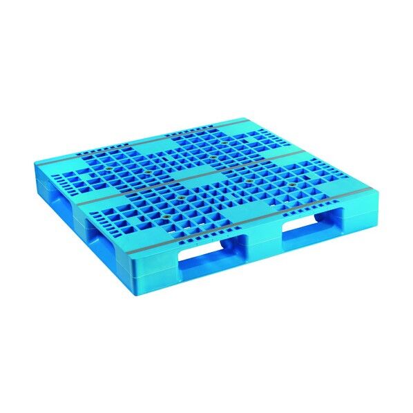 プラスチックパレットAZFD-1111E 片面四方差シ ブル- AZFD-1111E-BL 1枚