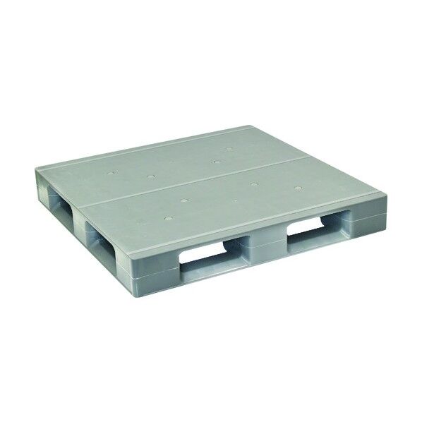 プラスチックパレットAZFD-1111FE 片面四方差シ グレ- AZFD-1111FE-GY 1枚