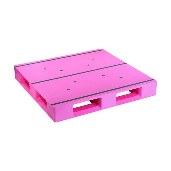 プラスチックパレットAZFD-1111FE 片面四方差シ ピンク AZFD-1111FE-P 1枚