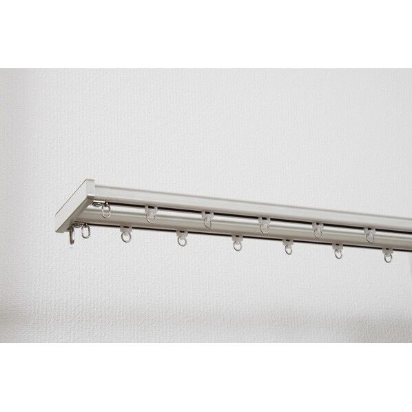 トップカバー付き伸縮カーテンレール グレンディアス 2.0Mダブル 1.1m~2.0m ホワイトウッド I2250 1個...