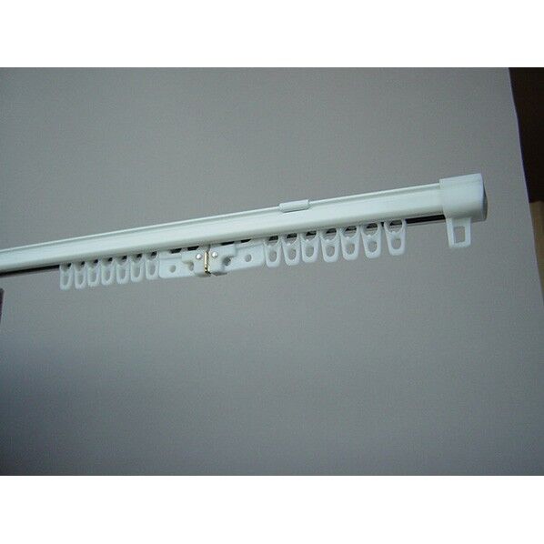 角型伸縮カーテンレール エコミック 1Mシングル 0.6~1.0m ホワイト I0302 1個...