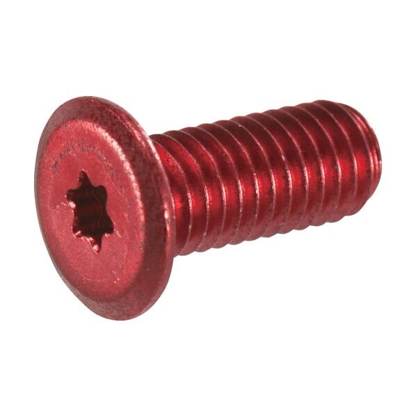 ヘックスローブ超極低頭ねじ アルミ アルマイト赤 M6×16 B194-0616 4本