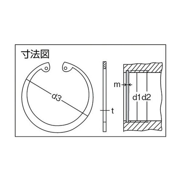 トラスコ スナップリング穴用呼び径Ｒ－５５（４個入） 136 x 71 x 29 mm B33-0055 4個