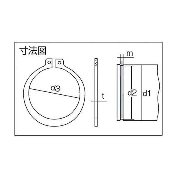 トラスコ スナップリング軸用ステンレスサイズＳ－４２２個入 140 x 78 x 32 mm B90-0042 2個