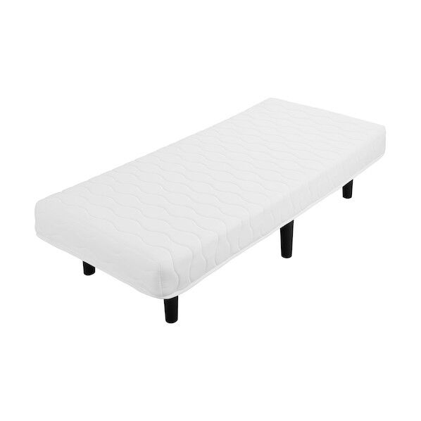 102938 脚付きボンネルコイルマットレスSS ホワイト BAM-SS-W 1台