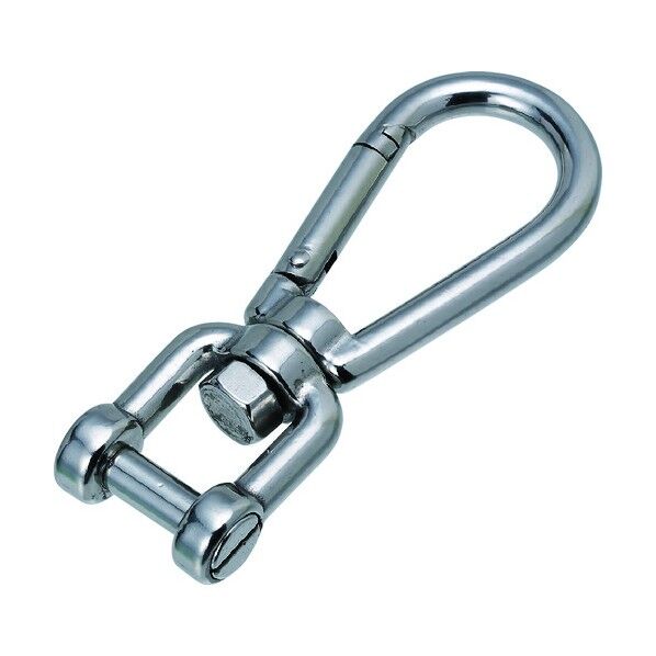 ステンレス スナップフックシャックル 線径6mm長さ84mm BB-6 1点