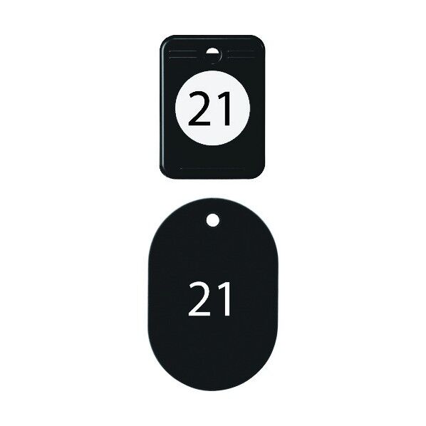 クロークチケット 21~40番 黒 黒 BF-151-BK 20組