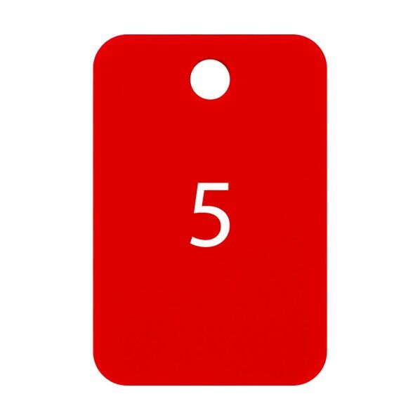 OP 番号札 四角 大 番号入り1~25 赤 (25枚入) 赤 BF-54-RD 25枚