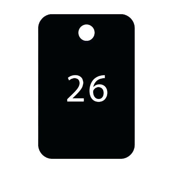 OP 番号札 四角 大 番号入り26~50 黒 (25枚入) 黒 BF-55-BK 25枚