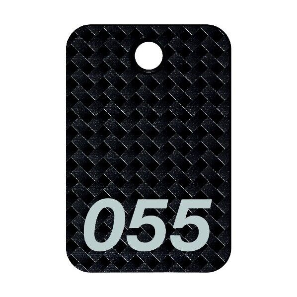 OP 番号札 四角 大 番号入り51～75 黒 (25枚入) 黒 BF-82-BK 25枚