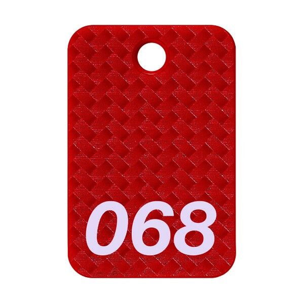 OP 番号札 四角大 番号入り51~75 赤 (25枚入) 赤 BF-82-RD 25枚