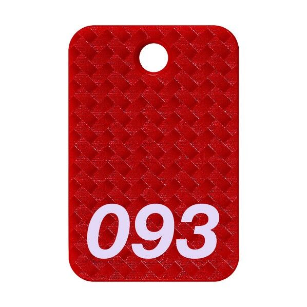 OP 番号札 四角 大 番号入り76~100 赤 (25枚入) 赤 BF-83-RD 25枚