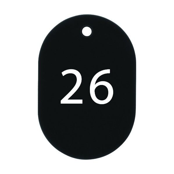 OP 番号札 小 番号入り26~50 黒 (25枚入) BF-71-BK 25枚