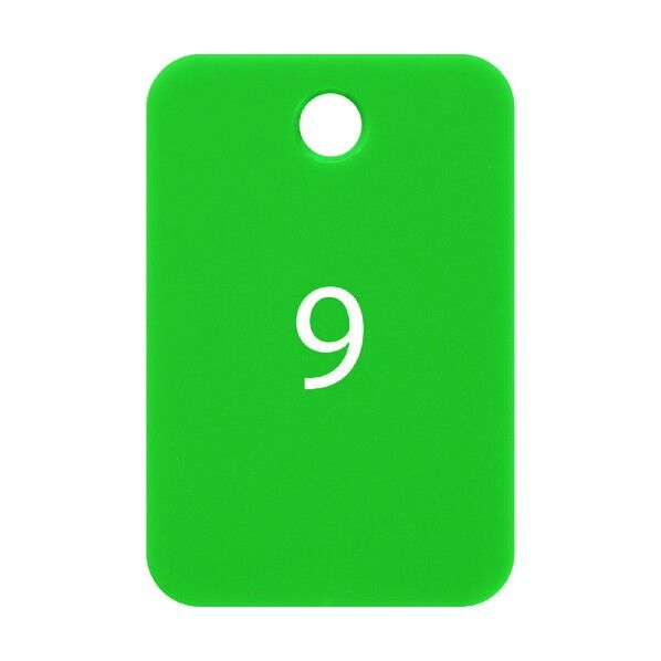 番号札 四角 大 番号入り1~25 緑 緑 BF-54-GN 25枚
