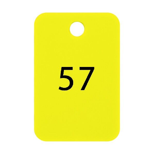 番号札 四角 大 番号入り51~75 黄 黄 BF-56-YE 25枚