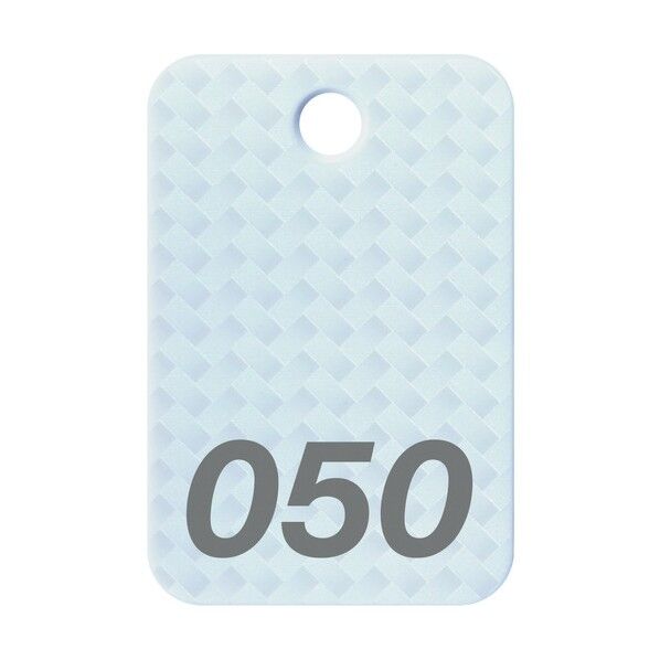 番号札 四角 大 番号入り26~50 白 白 BF-81-WH 25枚