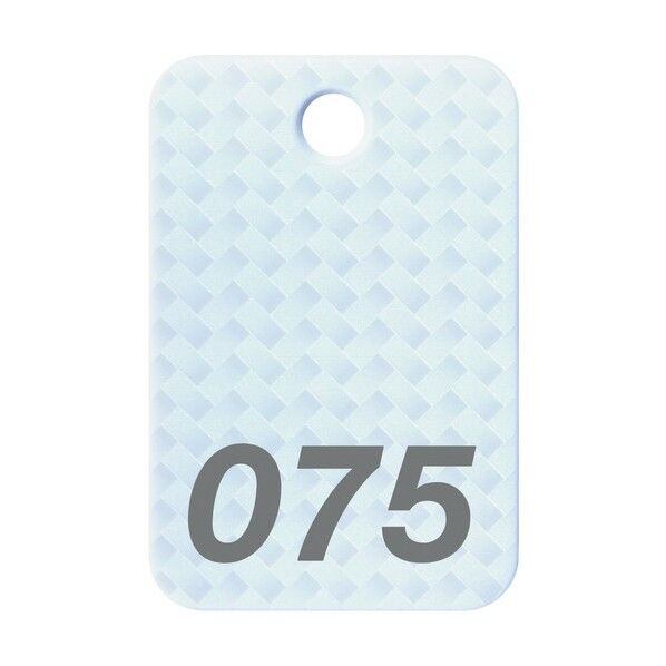 番号札 四角 大 番号入り51~75 白 白 BF-82-WH 25枚