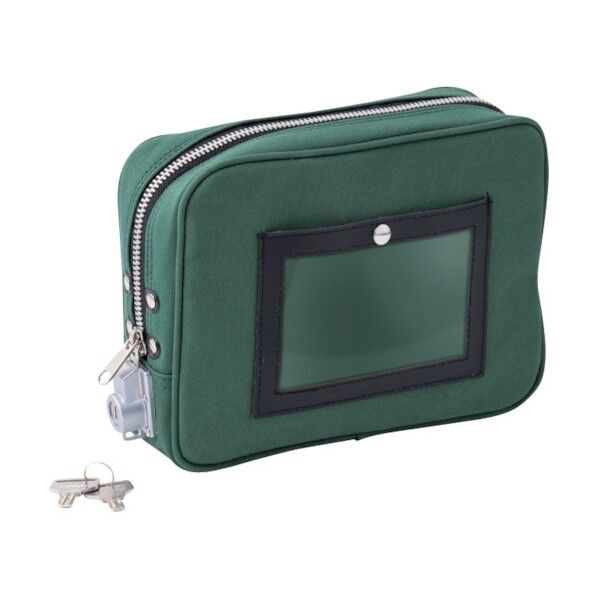 鍵付きセキュリティポーチ A5用 グリーン BGP05 1点