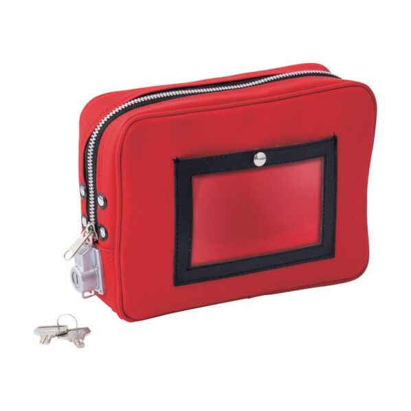 鍵付きセキュリティポーチ A5用 レッド BGP06 1点
