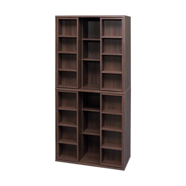 スライドブックシェルフ ウォールナット BKS-1890S 1台