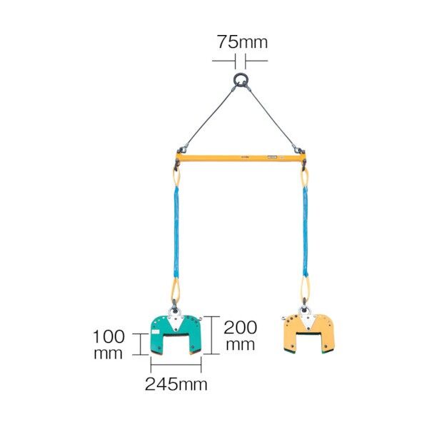 木質梁専用吊クランプ天秤セット