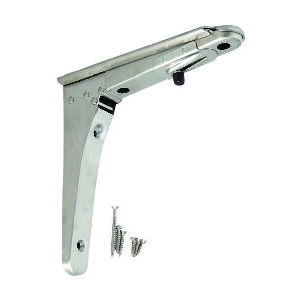 ランプ印 ステンレス鋼製折りたたみ棚受 棚受け BOS-180(120-030-111) 1個