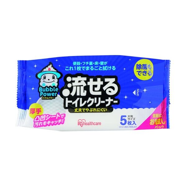 IRIS 520977 バブルパワー流せるトイレクリーナー5枚 BP-TC5 5枚