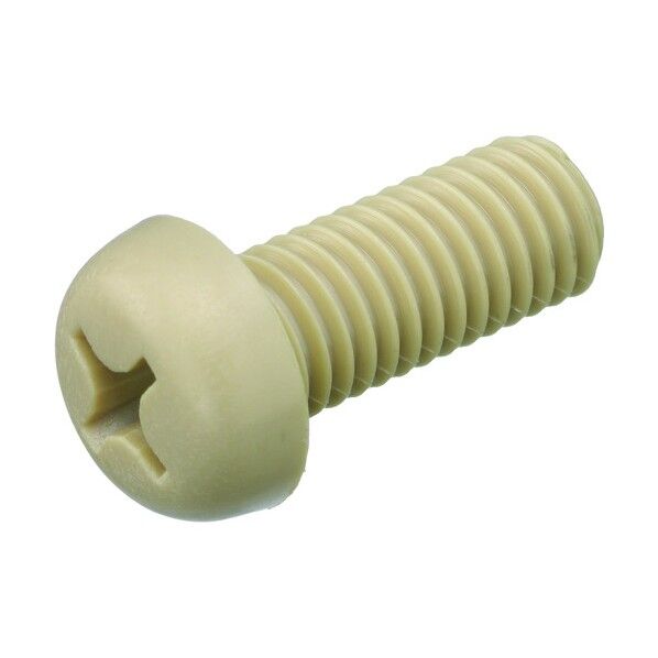 十字穴付ナベ小ネジ (ポリフェニレンサルファイド PPS・全ねじ)