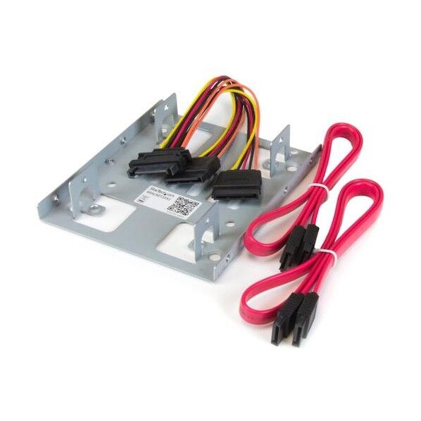 SSD / HDDマウンタ/2x 2.5 HDD/SSDを3.5ベイに変換/ケーブル同梱 BRACKET25X2 1個