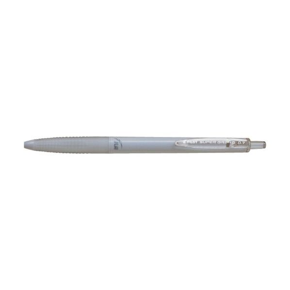 パイロットコーポレーション 油性ボールペン スーパーグリップG ノック式 抗菌仕様 ホワイト BSGK-10FK-W 1本
