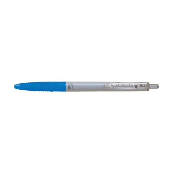 パイロットコーポレーション 油性ボールペン スーパーグリップG ノック式 抗菌仕様 ホワイトブルー BSGK-10FK-WL 1本