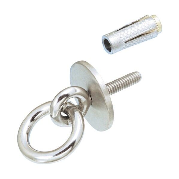 ステンレス 丸カンボルトS型(アンカープラグ付) 捻子径M-10 BSR-9M 1点