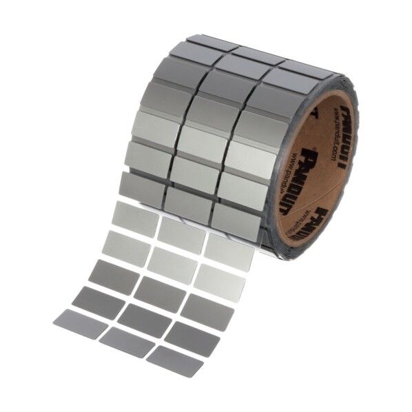 パンドウイット 熱転写プリンター用ラベル 配電盤向け銘板ラベル サイズ:12.7X25.4mm 屋内外仕様 シルバー 500枚入 C100X050AMT 1点...