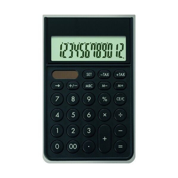 カバーつき電卓 ブラック C1241BK 1点