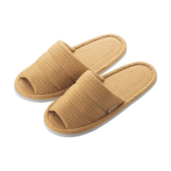 オープンワッフルスリッパブラウン