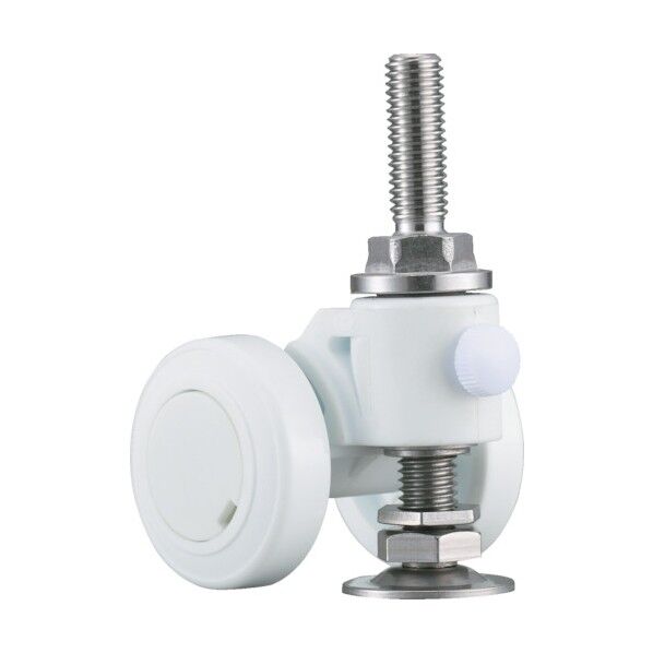 ねじ込み式双輪キャスター キャスパッド (ナイロン車) アジャスター付