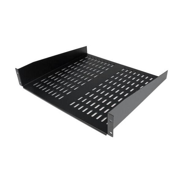 サーバーラック棚板/2U/19インチ/奥行41cm/放熱スリット有 黒 長さ483mm×幅406mm×高さ88mm CABSHELFV 1個