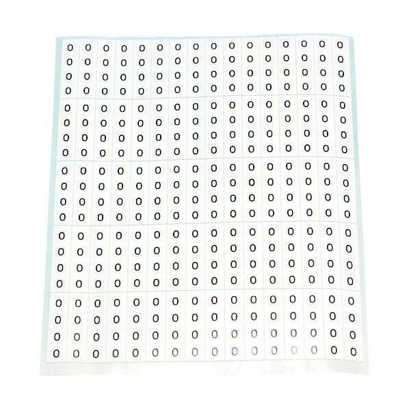 ケーブル用ラベル 「0」(1シート80個) CAL-0 10枚