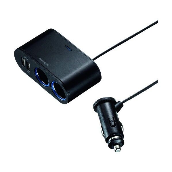 USBチャージャー付2連ソケット 2ポート･4.8A