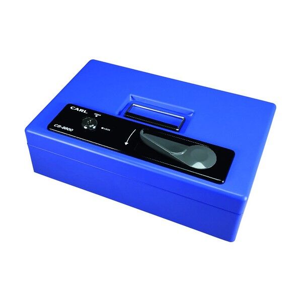 手提げ金庫 キャッシュボックス CB-8800 ブルー A5サイズ