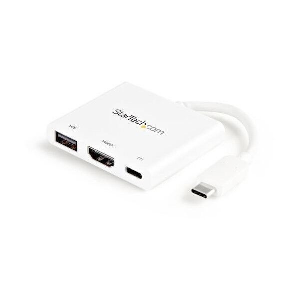 【法人専用品】USBマルチハブ/USB-C/4K30HzHDMI/60WPD/2xUSB/TB3/WT ホワイト 長さ60mm×幅50mm×高さ11mm CDP2HDUACPW 1個