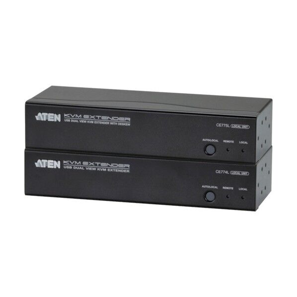 ATEN KVMエクステンダー VGA/USB/デュアルディスプレイ対応