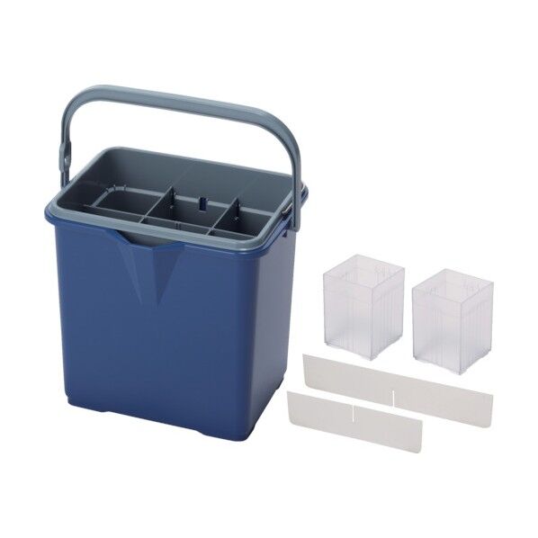 仕切付きバケツII アウターバケツ用仕切板セット ブルー 約14L CE-447-102-3 1点
