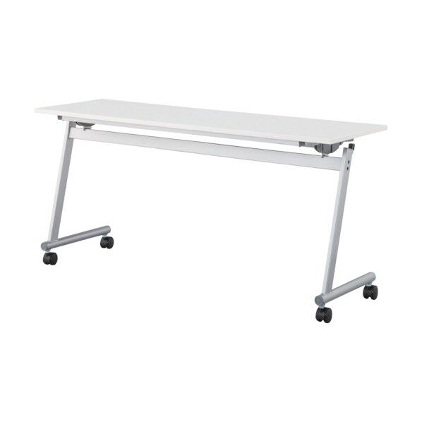 フライングテーブル天板跳上 下棚付1500×450ホワイト CFTR-S1545-W 1