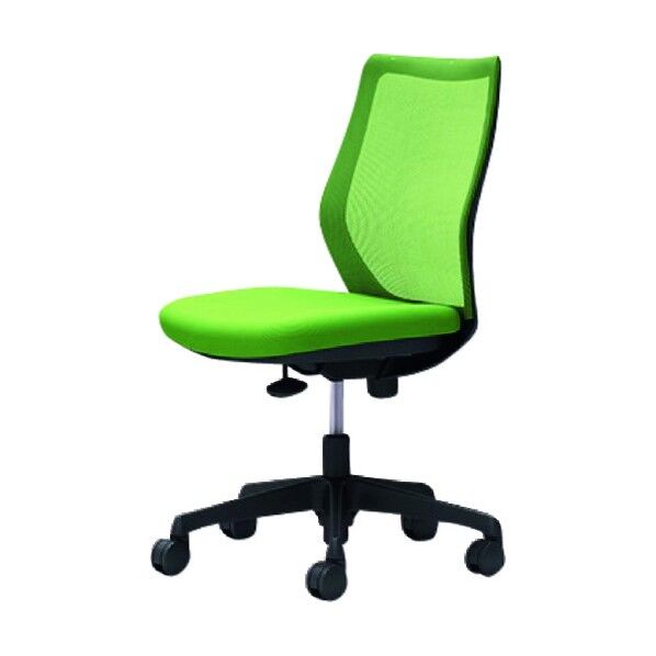 CG-M 肘無 背メッシュ ハンガー無 ブラックボディ ナイロンキャスター ライムグリーン CG11ZR FZK5 1点